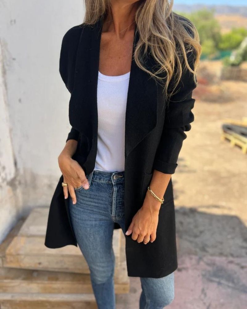 SVEA | Eigona Lässige Revers-Cardigan-Jacke