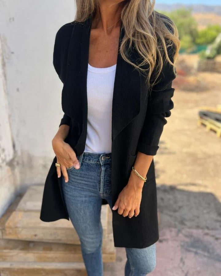 SVEA | Eigona Lässige Revers-Cardigan-Jacke