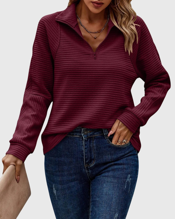 Jane | Elegant Half-Zip Sweater