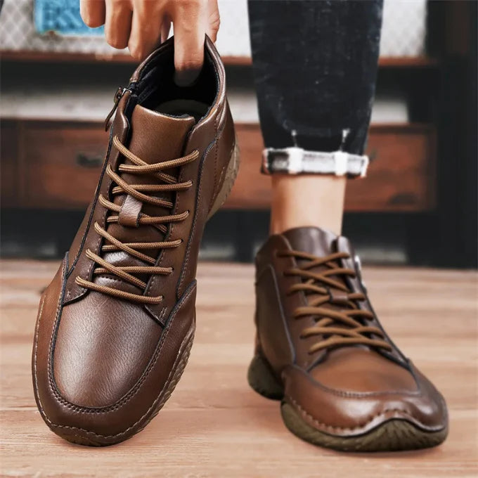 SVEA | Wadenhohe Stiefel aus echtem Leder für Herren