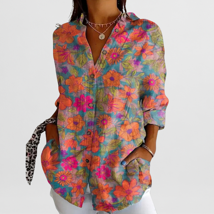 SVEA | Elegante Vintage-Bluse mit Blumenmuster