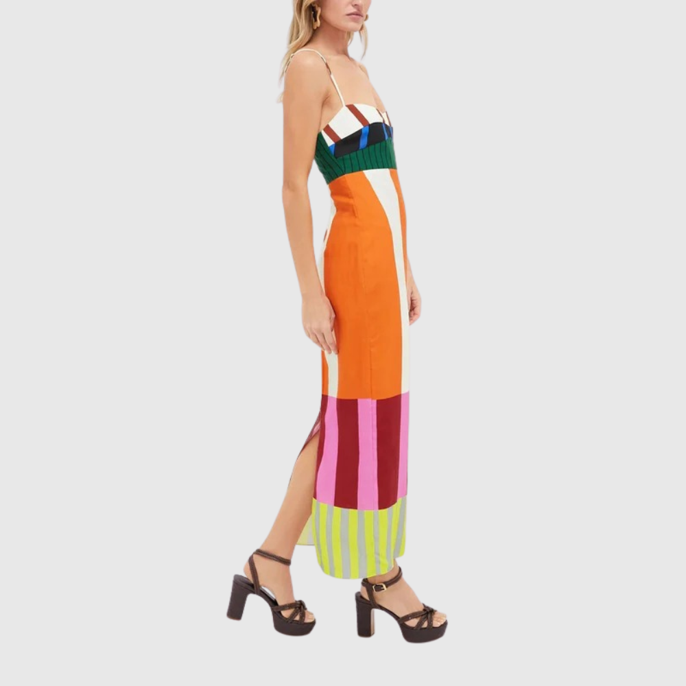 Paloma – Colourful Striped Maxi Dress