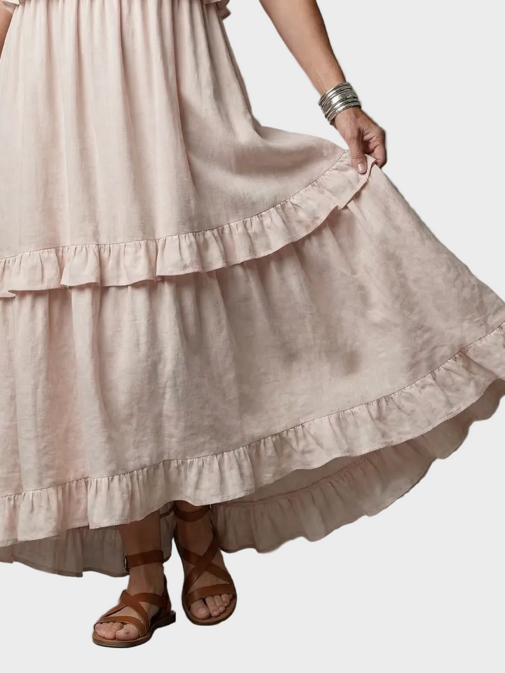 Katia - Maxi Dress with Halter Neck and Ruffles