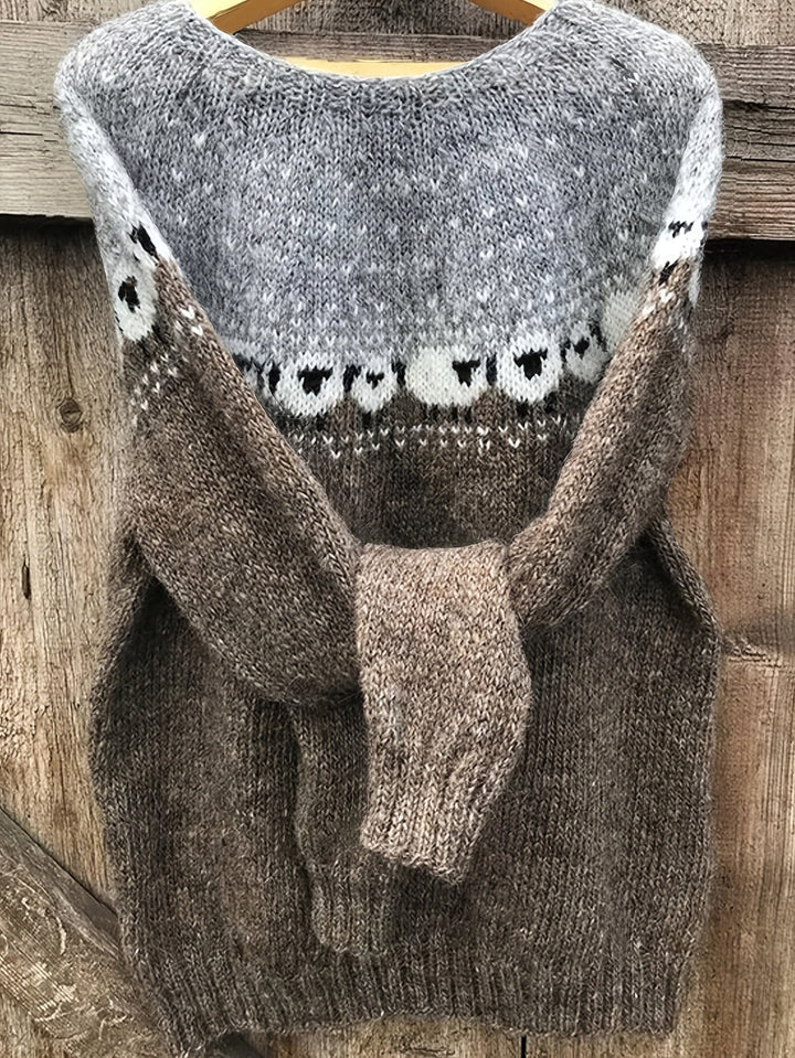 Jane | Elegant Winter Jacquard Sweater