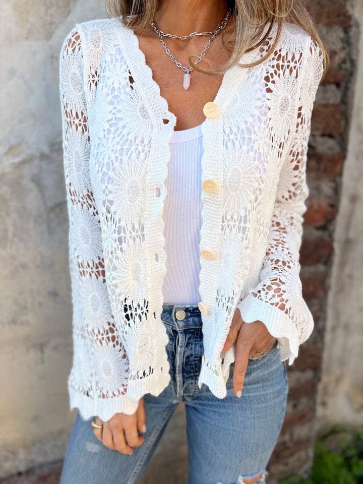SVEA | Nadia Bequemer Spitzen-Cardigan