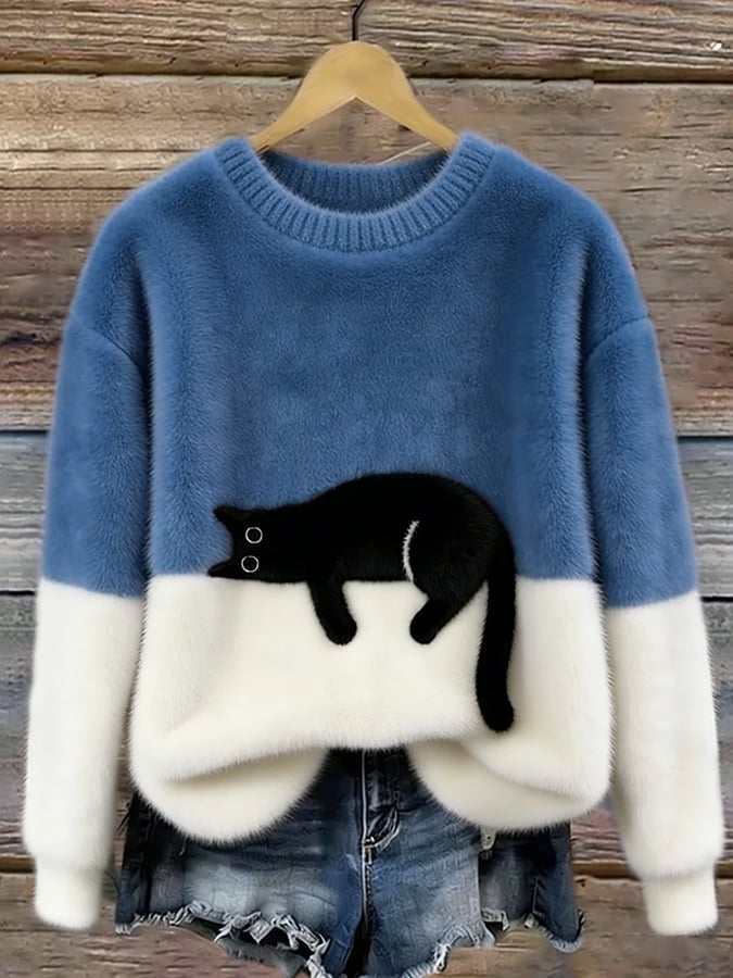 Jane | Cat-Print Sweater