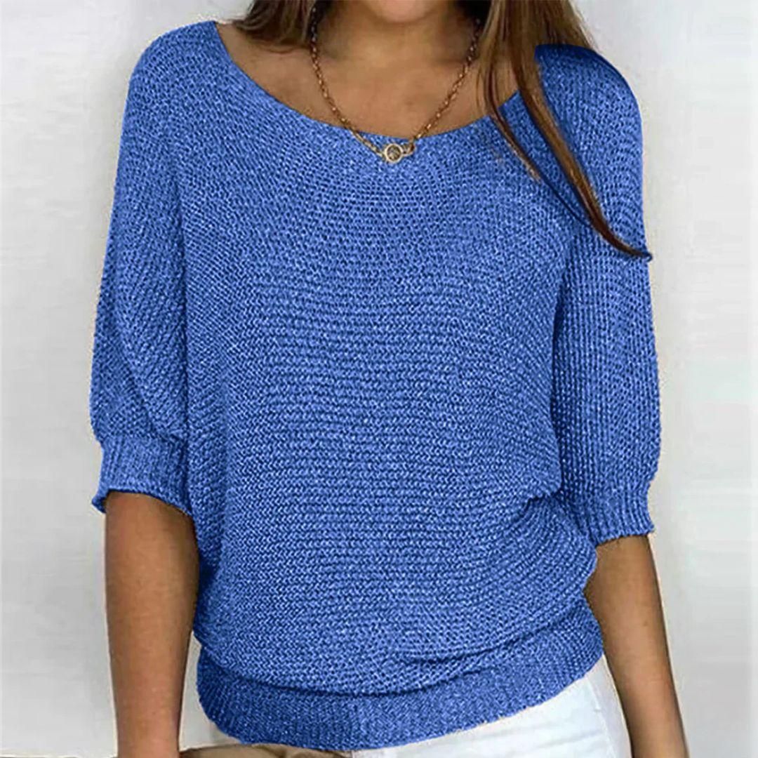 Jane | Elegant Short-Sleeve Merino Wool Sweater