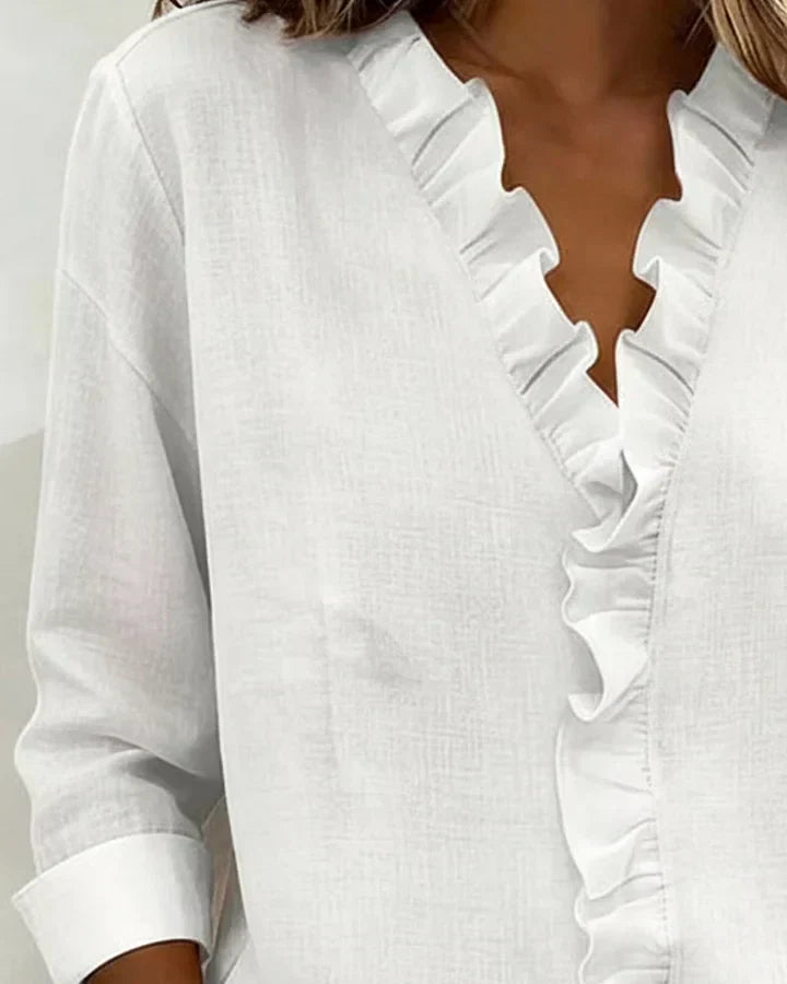 SVEA | Edle V-Ausschnitt Bluse