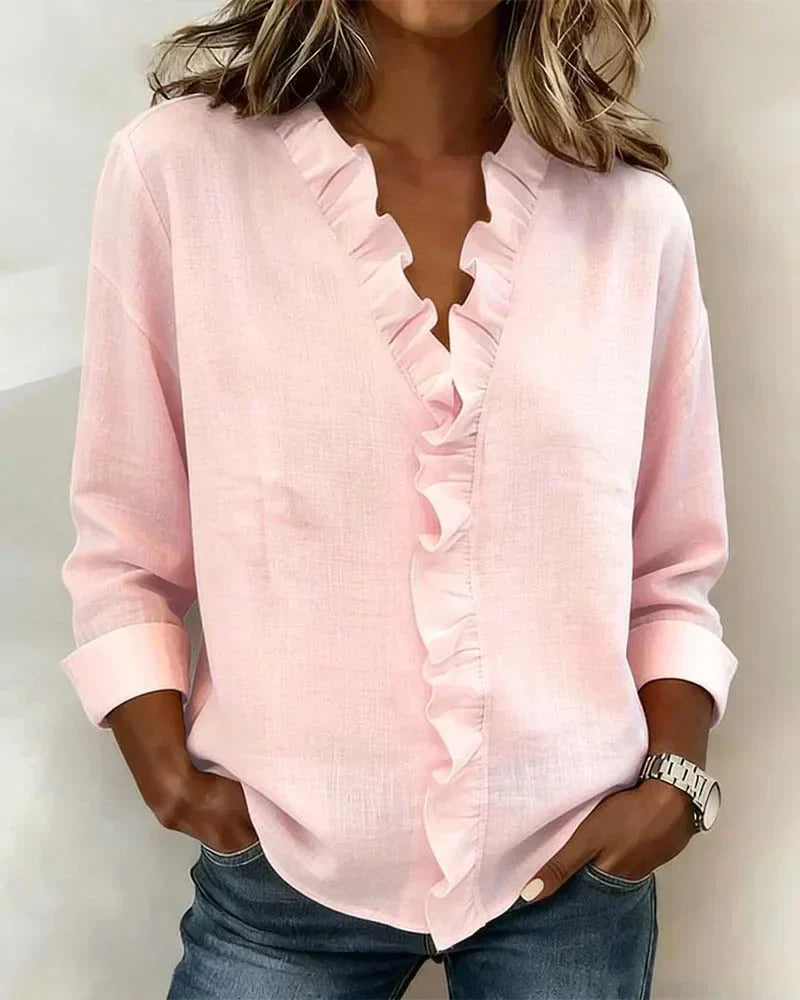 SVEA | Edle V-Ausschnitt Bluse