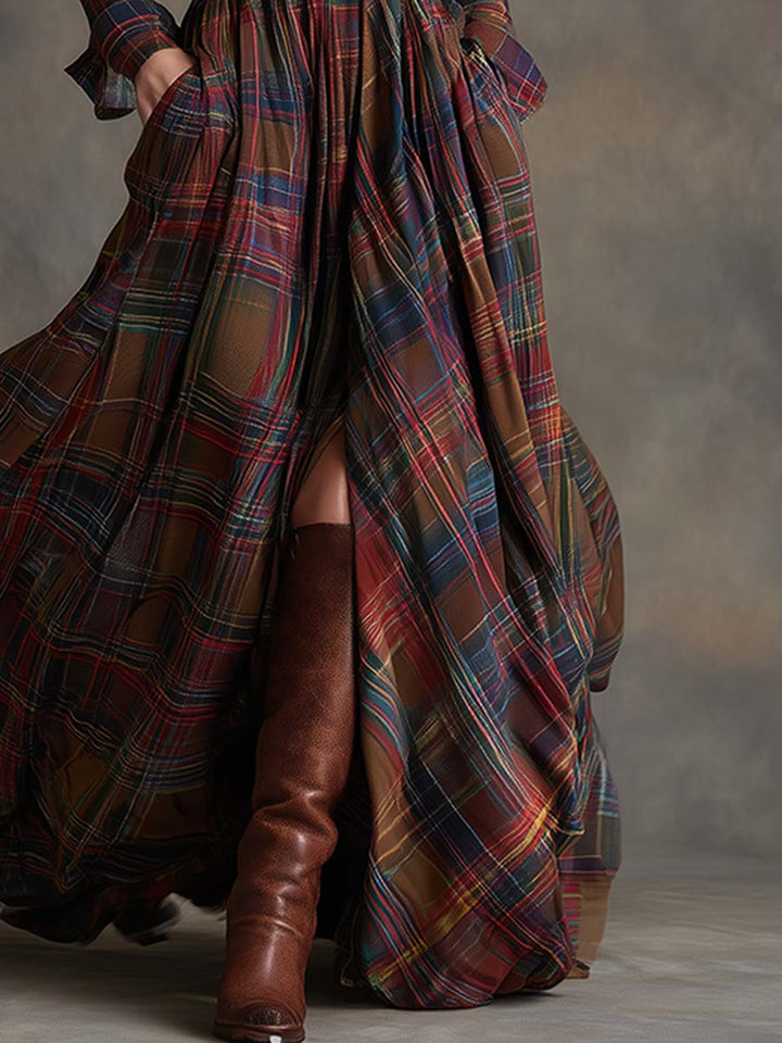 SVEA | Maxi-Hemdkleid mit Karomuster