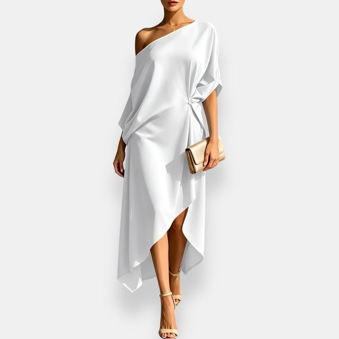 SVEA | Asymmetrisches Raffkleid