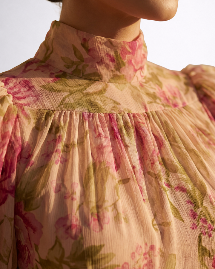 Rosalie – Floral Chiffon Maxi Dress