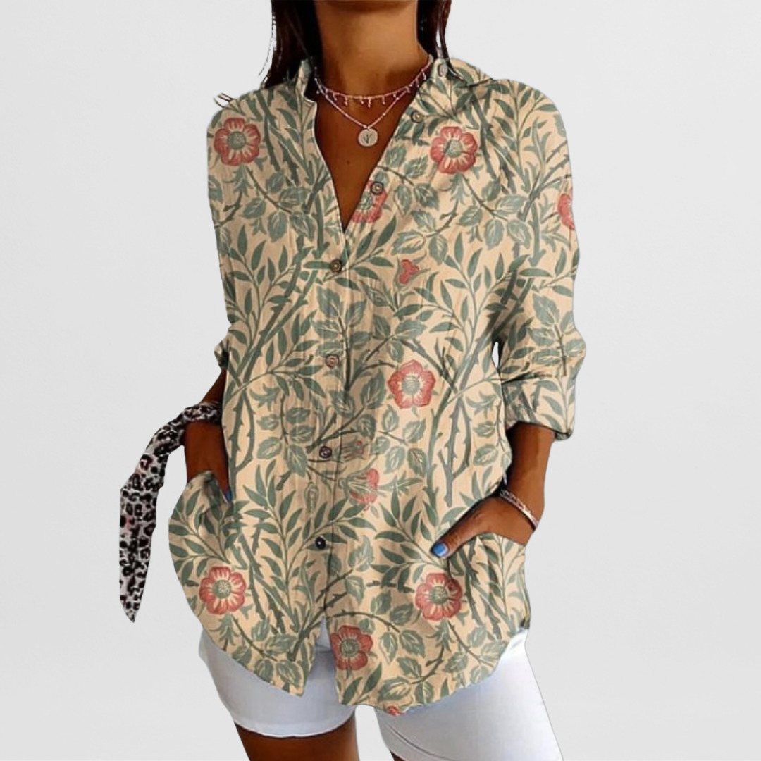 SVEA | Elegante Vintage-Bluse mit Blumenmuster