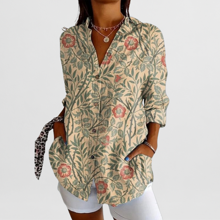 SVEA | Elegante Vintage-Bluse mit Blumenmuster