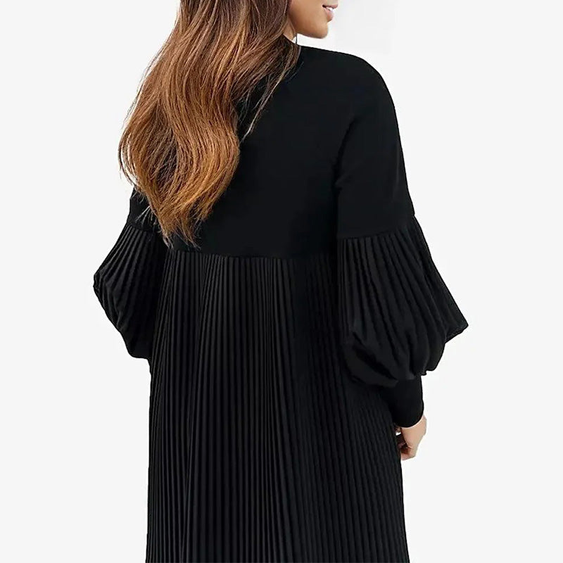 SVEA | Elegantes Plisseekleid mit Laternerärmeln für Damen