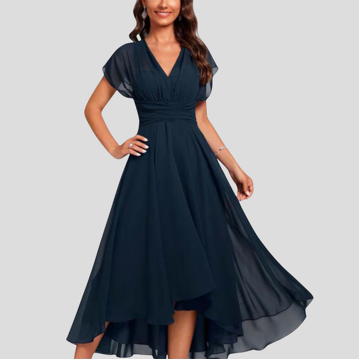 SVEA | Fließendes & Elegantes Abendkleid mit V-Ausschnitt