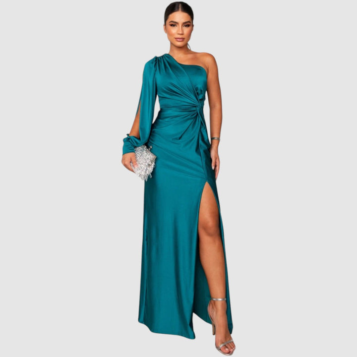Meda - Elegant one-shoulder maxi dress