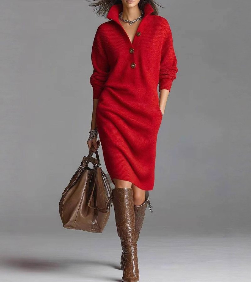 SVEA | Warmes Elegantes Kleid | Bequem