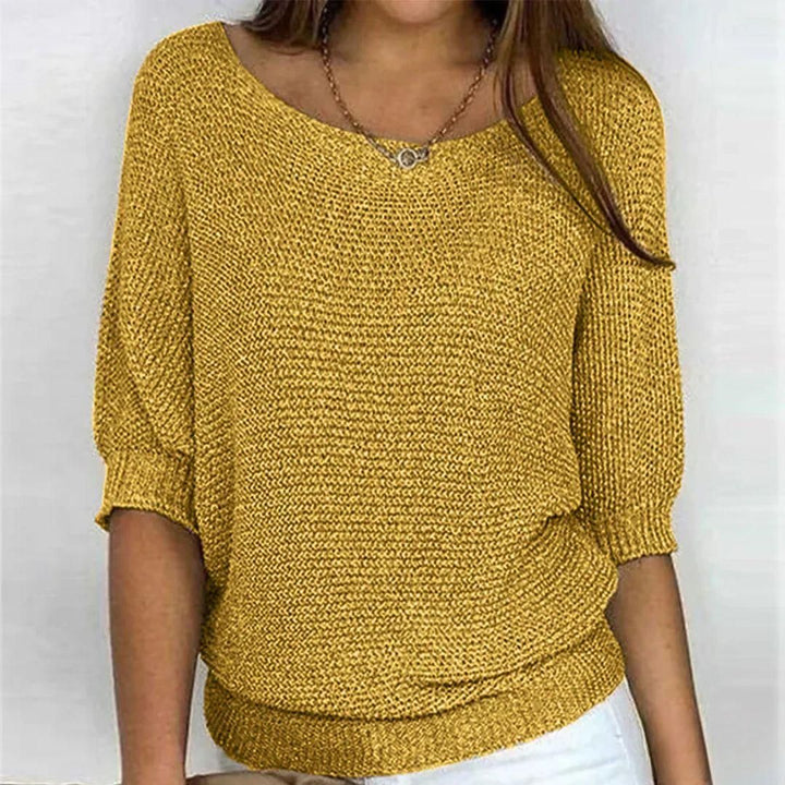 Jane | Elegant Short-Sleeve Merino Wool Sweater