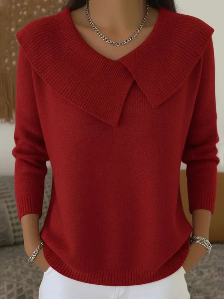 Jane | Ribbed-Collar Sweater