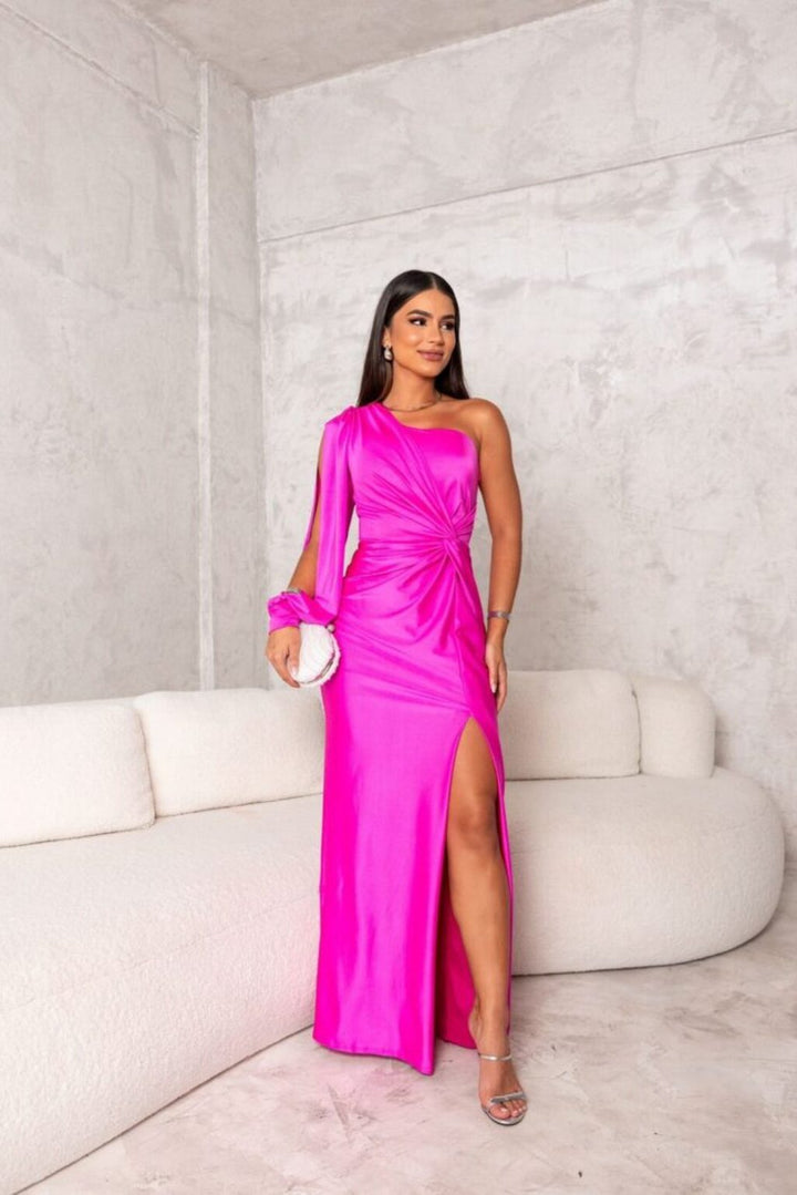 SVEA | Asymmetrisches Kleid mit Langem Schlitz