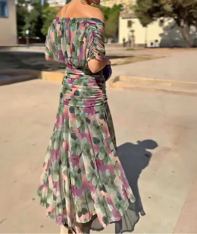 SVEA | Elegantes Maxikleid für festliche Anlässe mit V-Ausschnitt