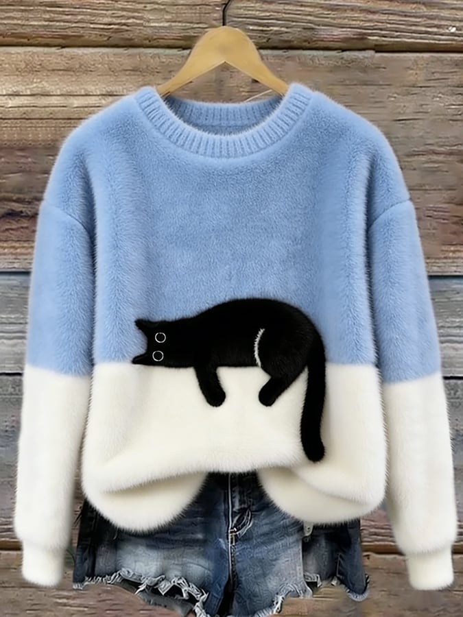 Jane | Cat-Print Sweater