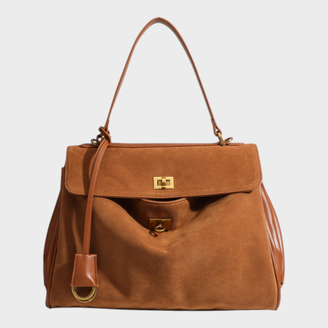 SVEA | Structured Leather Bag with Magnetic Flap