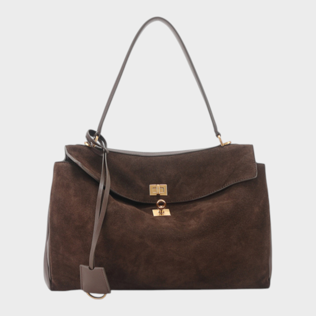 SVEA | Structured Leather Bag with Magnetic Flap