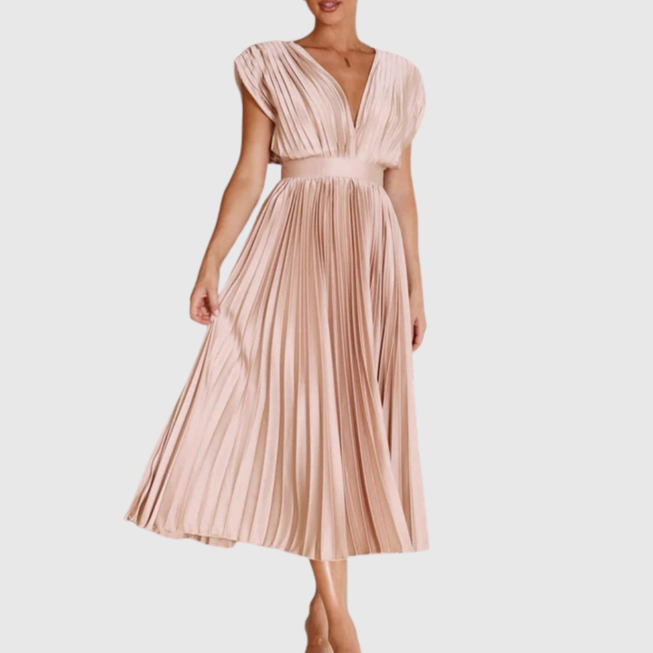Isla – Elegant Pleated Maxi Dress