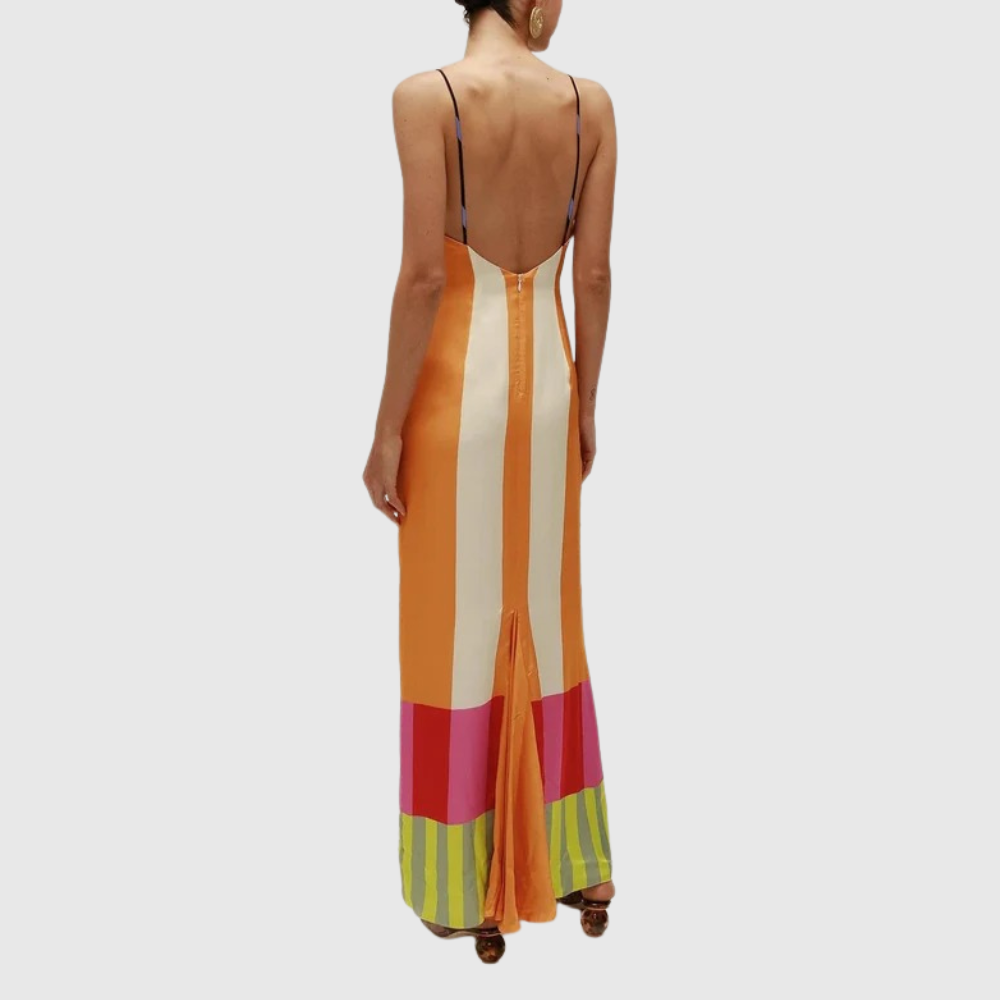 Paloma – Colourful Striped Maxi Dress