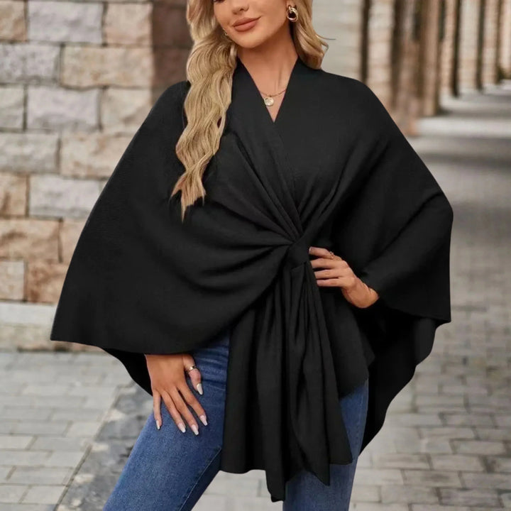 Jane | Elegant Draped Poncho