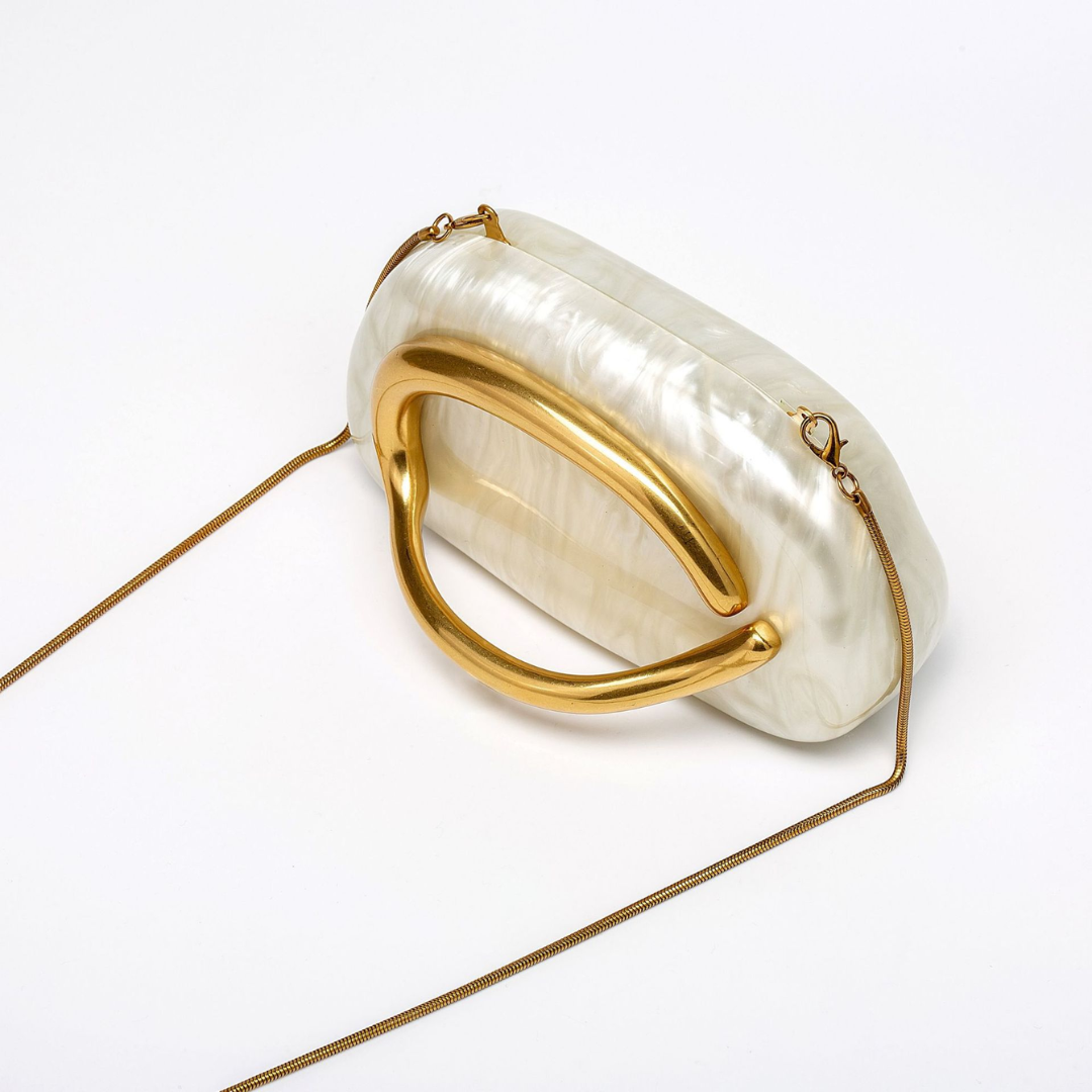 SVEA | Evening Handbag with Pearl Finish