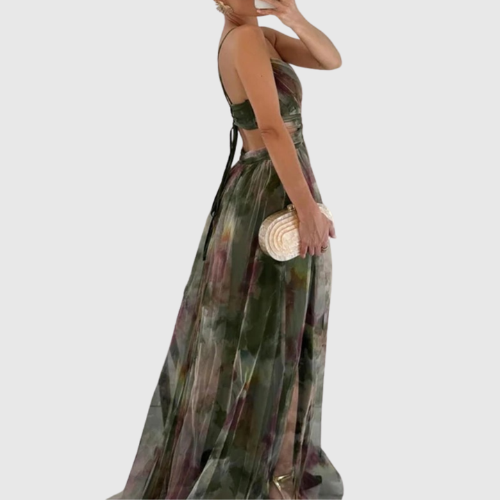 Alexa - Enchanting Floral Print Maxi Dress