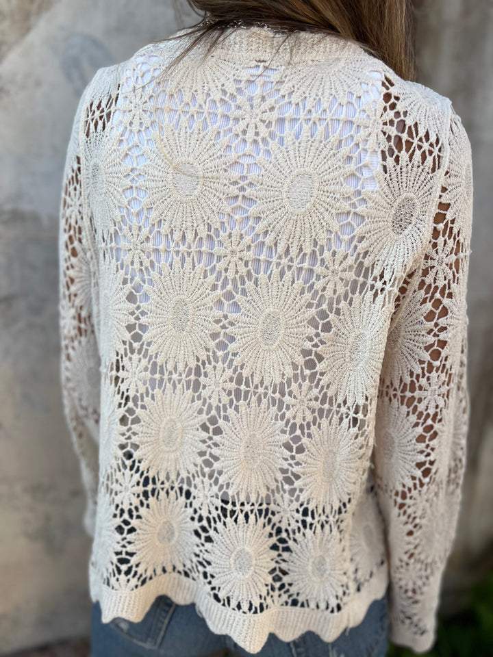 SVEA | Nadia Bequemer Spitzen-Cardigan