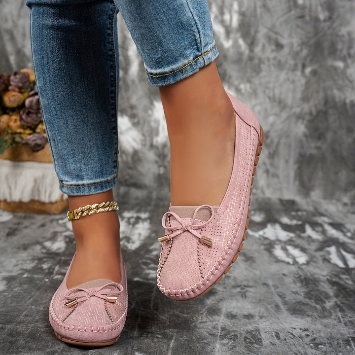 Sabine – Soft Comfort Loafers with Delicate Bow