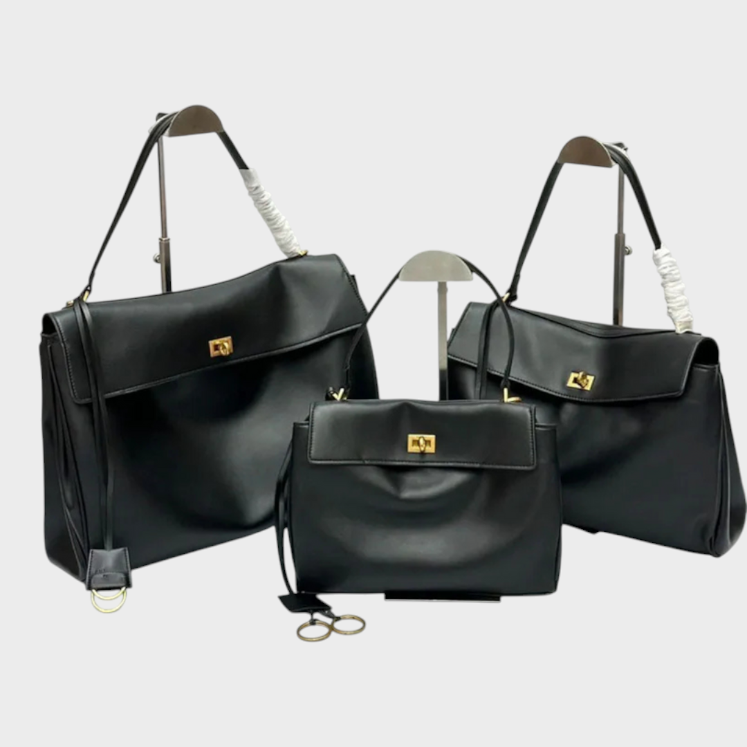 SVEA | Structured Leather Bag with Magnetic Flap