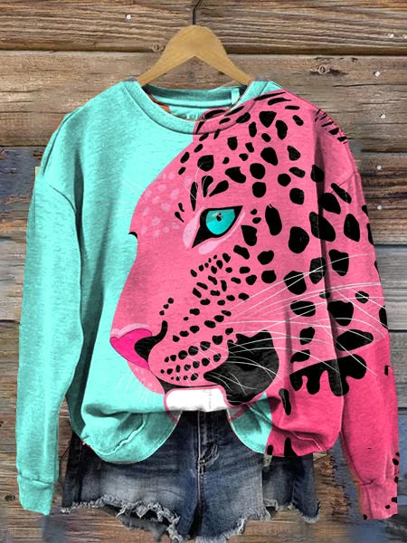 Jane | Stylish Print Crew-Neck Sweater