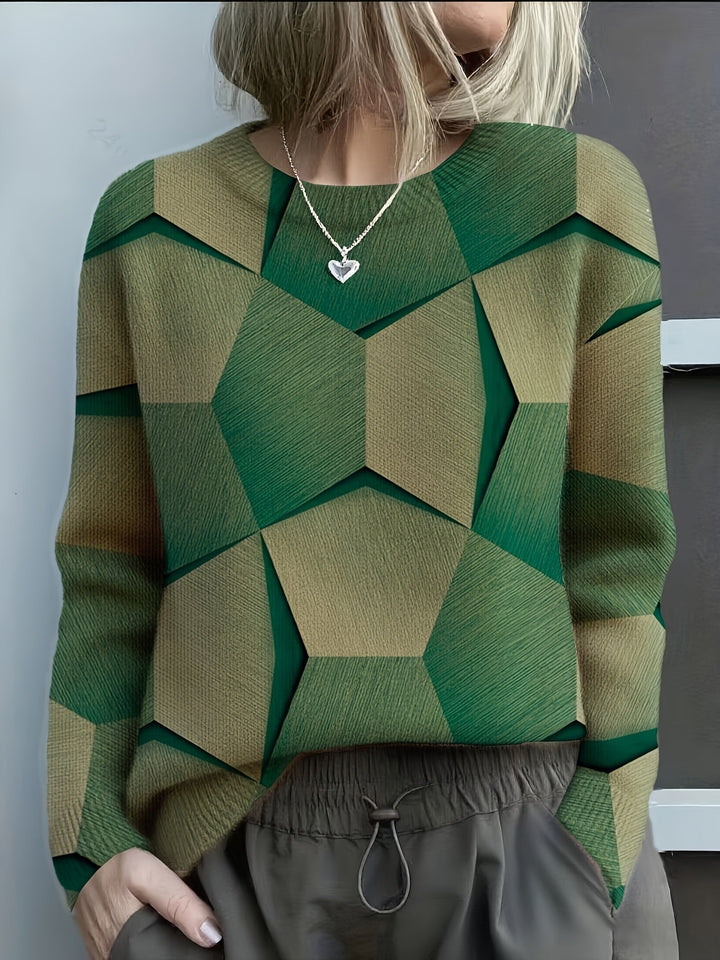 Jane | Geometric Colorblock Sweater