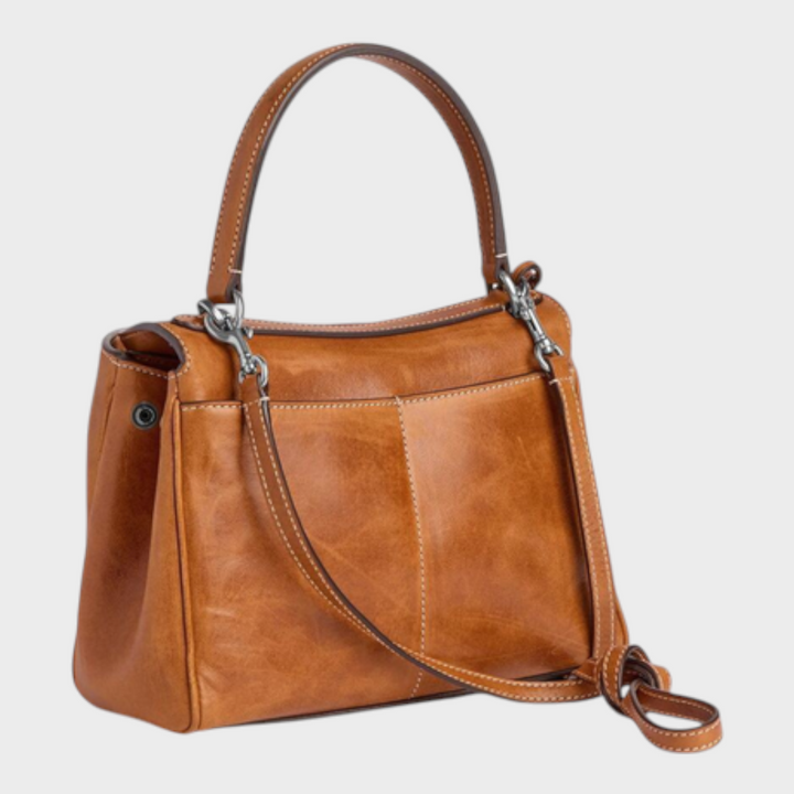 SVEA | Structured Leather Bag with Magnetic Flap