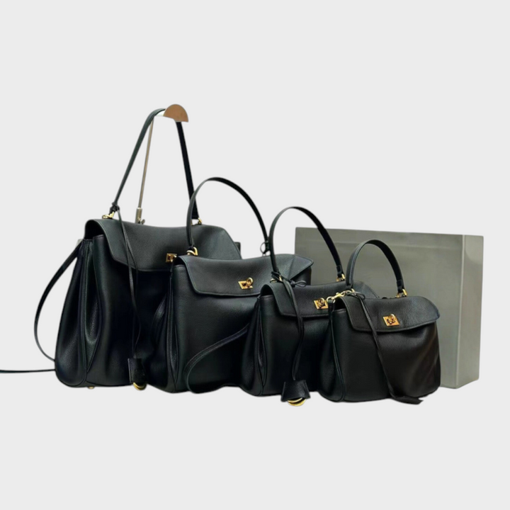 SVEA | Structured Leather Bag with Magnetic Flap