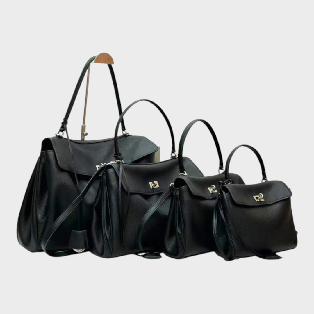 SVEA | Structured Leather Bag with Magnetic Flap