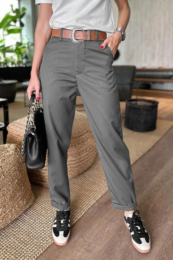 SVEA | ELEGANTE, FIGURSCHMEICHELNDE HOSE MIT STREIFEN