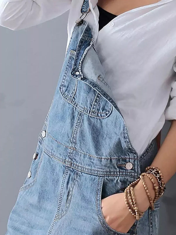 SVEA | Abgenutztes Jeanskleid mit Schlitz hinten