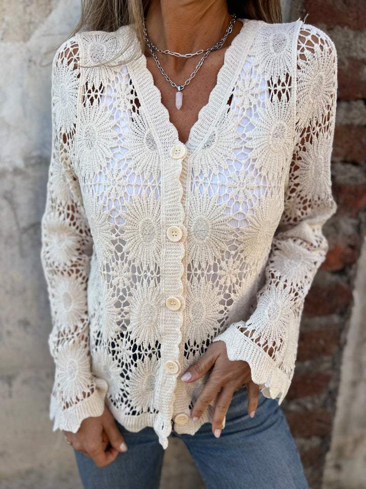 SVEA | Nadia Bequemer Spitzen-Cardigan