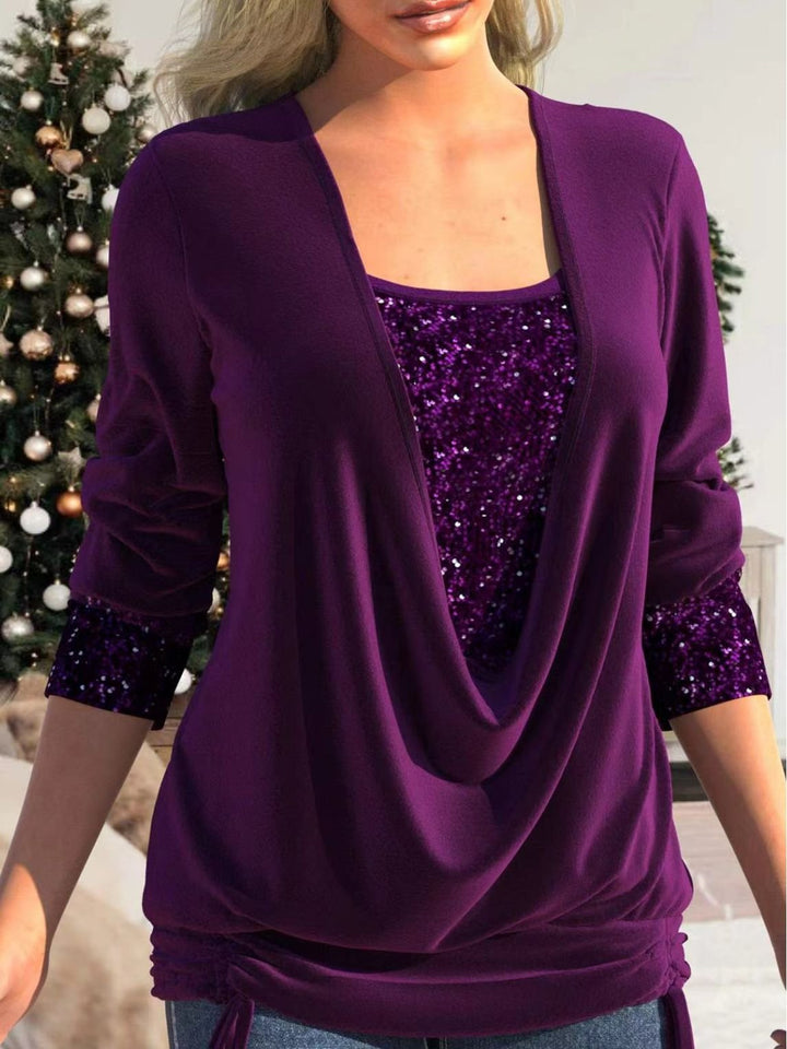 SVEA | Flaire Top aus Glitzerpailletten