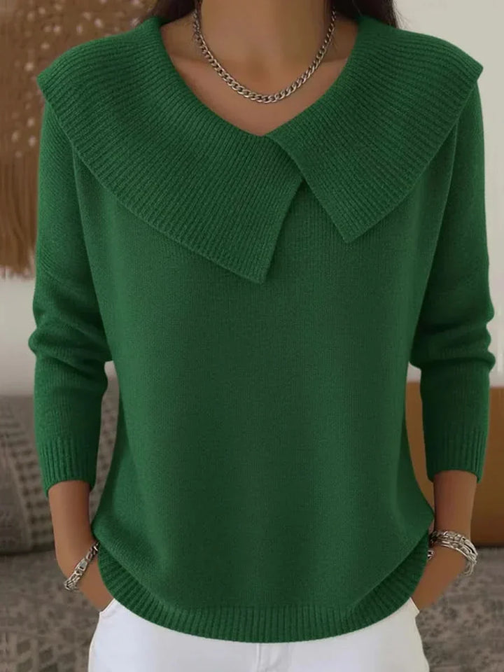 Jane | Ribbed-Collar Sweater