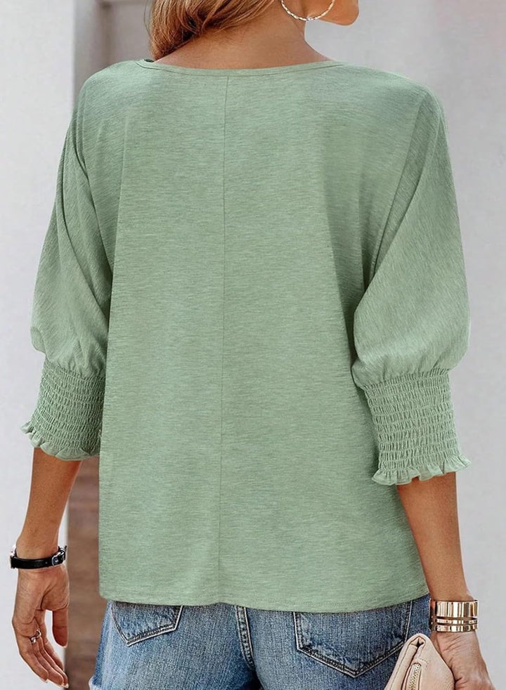 SVEA | Einfache Rundhalsausschnitt Bluse