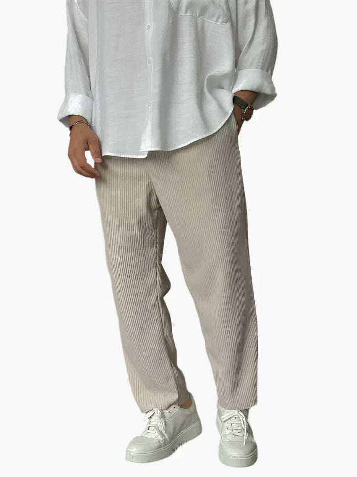 SVEA | Herren Relax Fit Plissee Hose – Eleganter und Bequemer Alltags- und Business-Look