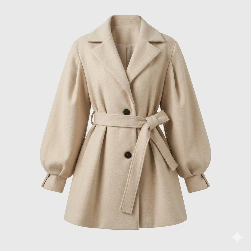 Jane | Sofia Bellini Oversized Belted Trench Coat with Soft Finish